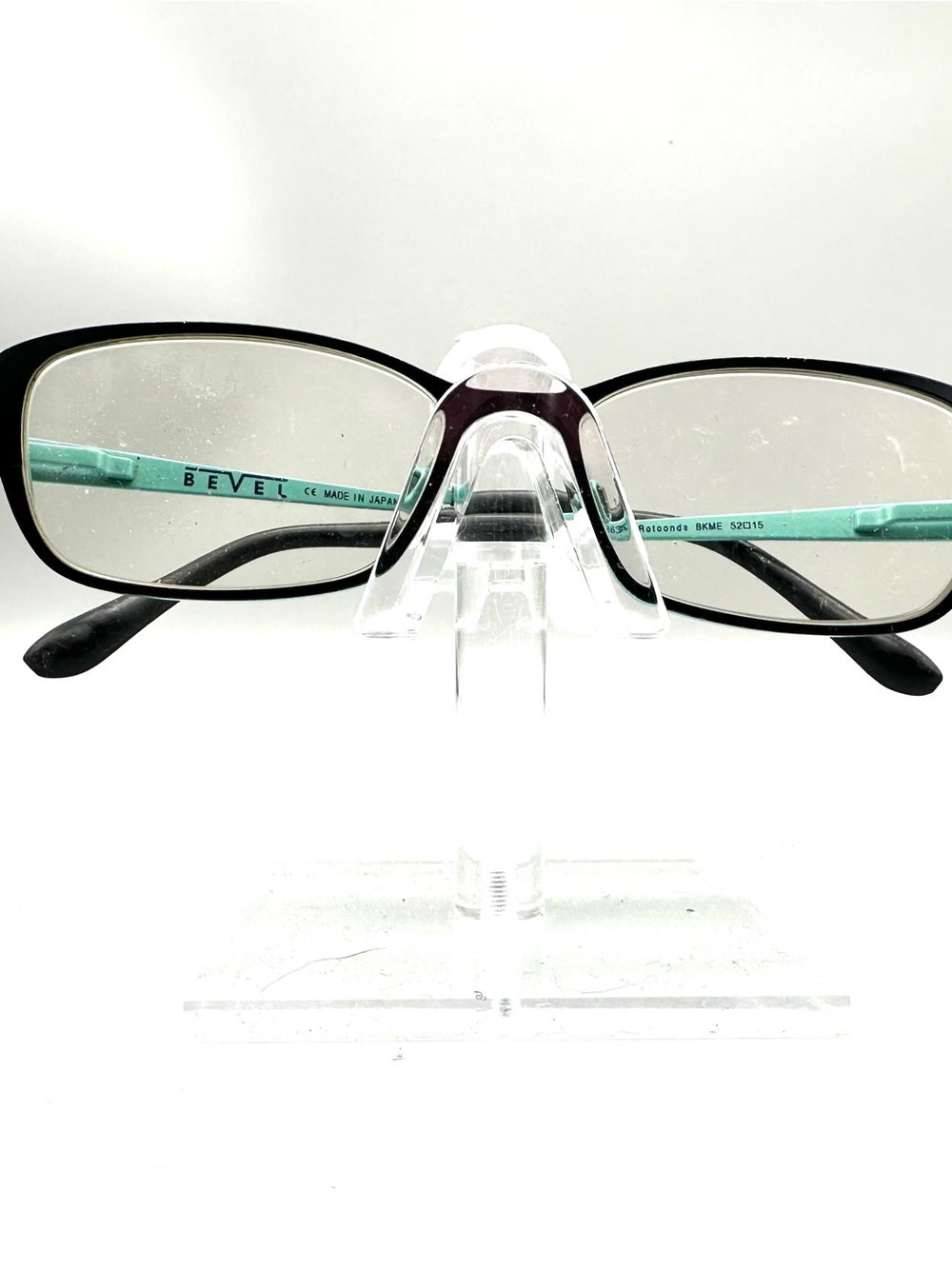 Bevel Rotonda 8638 BKME Eyeglasses Black Mint Green Frames Japan 52-15